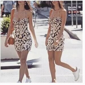 Realisation Par Black and White Floral Mini Dress